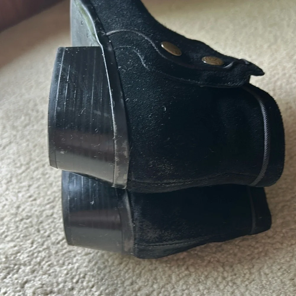 SAME EDELMAN BLK SUEDE ANKLE BOOTIE SZ 9